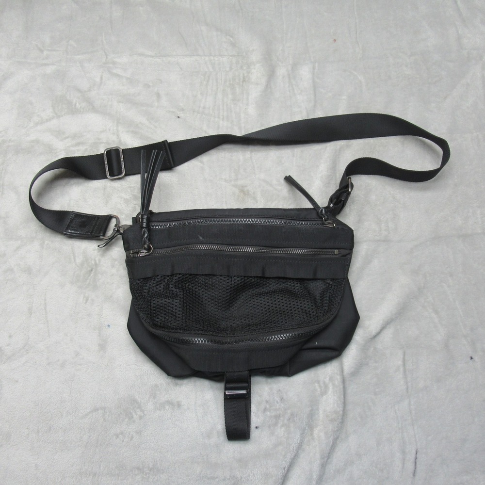 Lululemon Crossbody Bag‎ Mens Black Waterproof Mesh Pocket Utility Travel Pouch